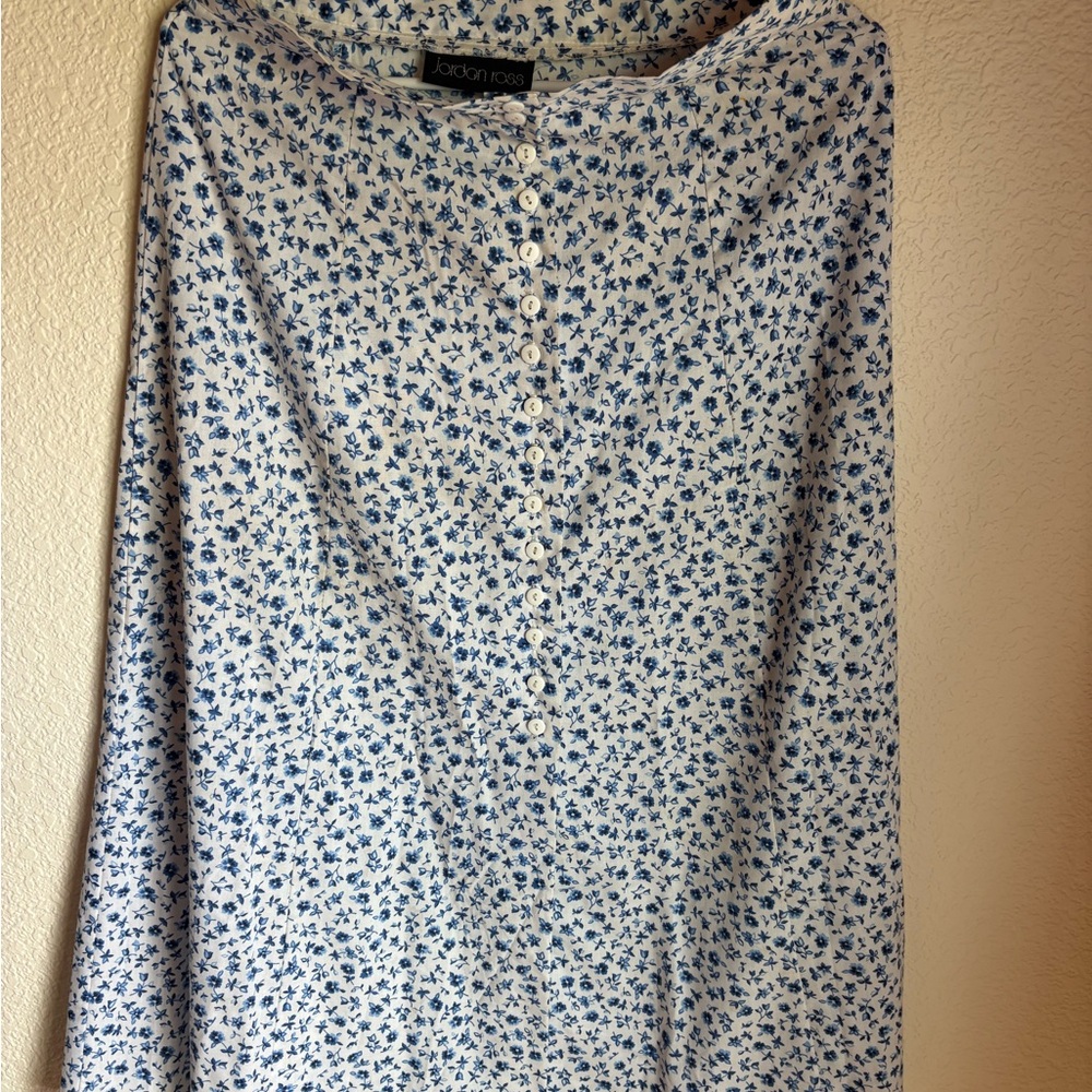 Floral Button-Down Blouse